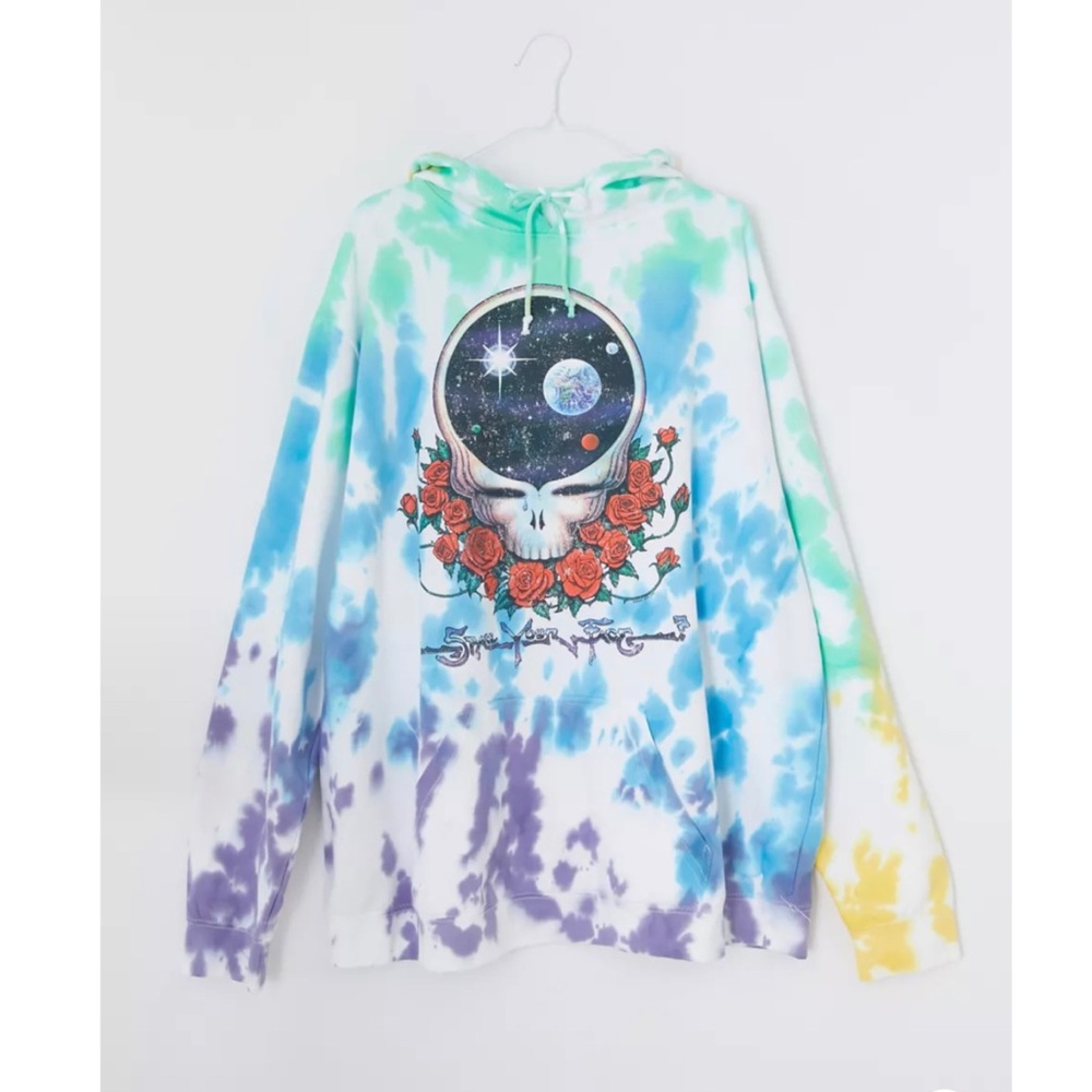 Grateful Dead Tie Dye Oversized Sweatshirt Hoodie